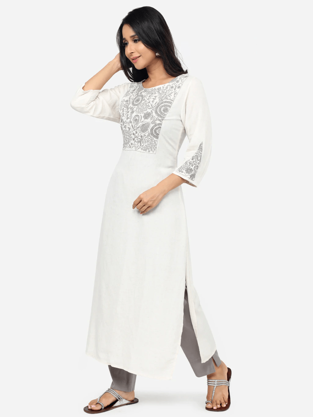 Leheriya Print A-Line Kurtas