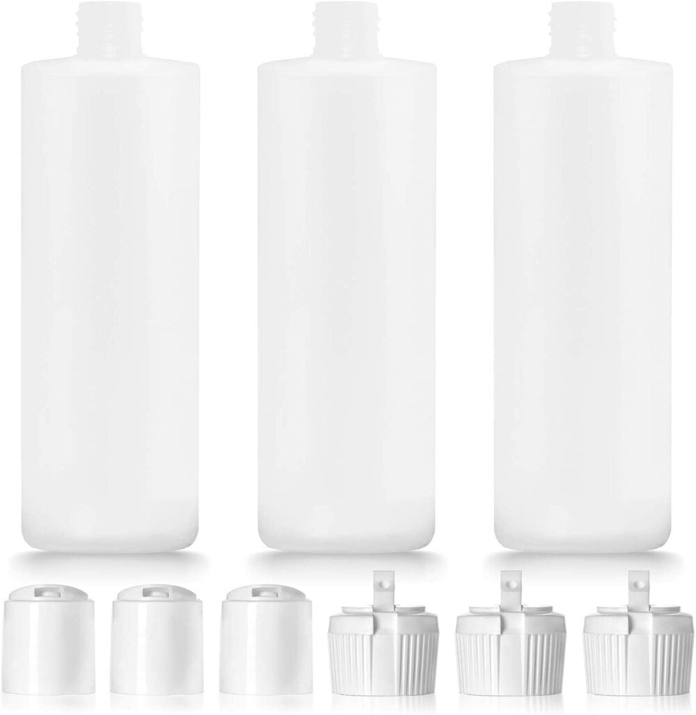 Bastex 13 Pack 4 Ounce Plastic Squeeze Bottles with Caps and Measurements.  Small Mini Squeeze Bottle for Arts and Crafts