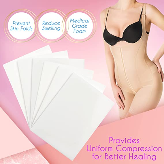 3 Pack Lipo Foam - Post Surgery Ab Board for Use with Post Liposuction  Surgery Compression Garments Such As Fajas Colombianas, Phax and Lowla  Coresets - Medical Grade Foam - Made in