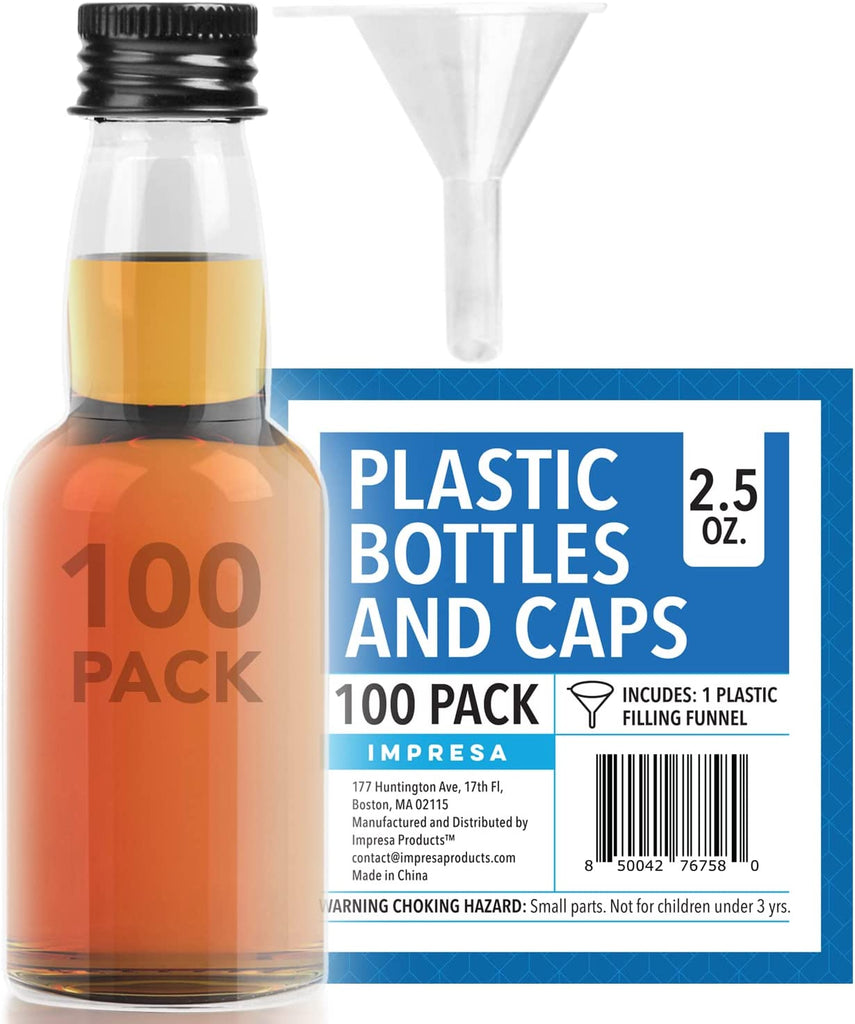 Bastex 13 Pack 4 Ounce Plastic Squeeze Bottles with Caps and Measurements.  Small Mini Squeeze Bottle for Arts and Crafts