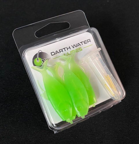 Fishing Grubs 1.5” long (4 pack) - Glows in the dark, Soft plastic, In –  Darth Water Lures