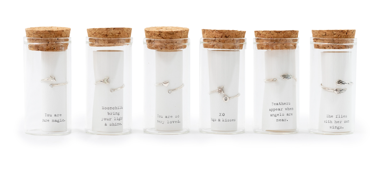 Message in a Bottle Ring Collection - Assorted Set of 12