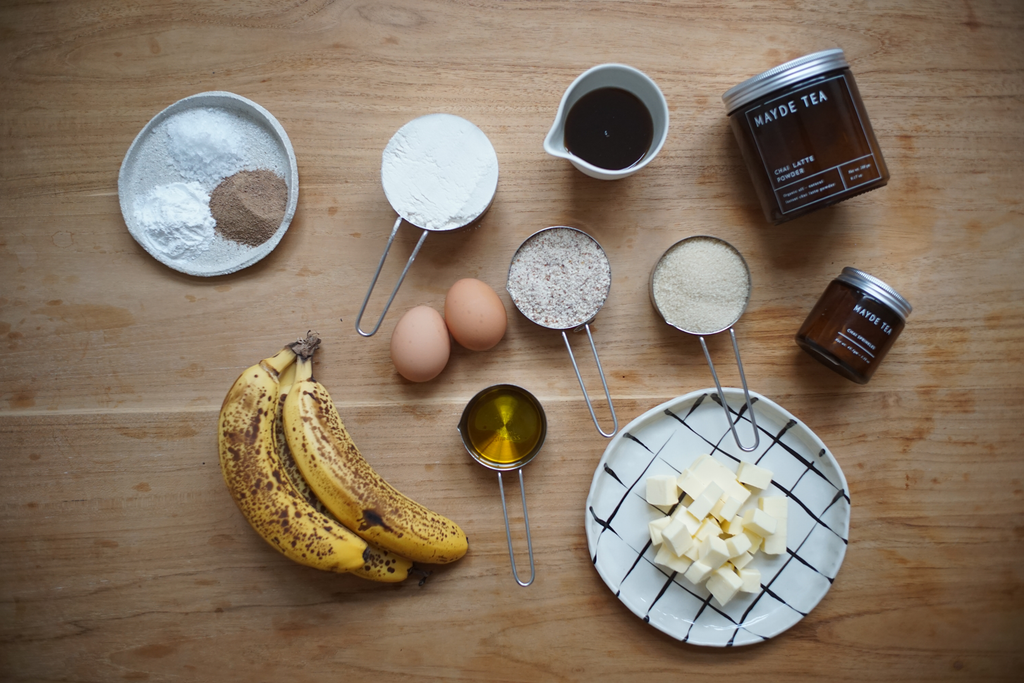banana and chai crumble loaf ingredients