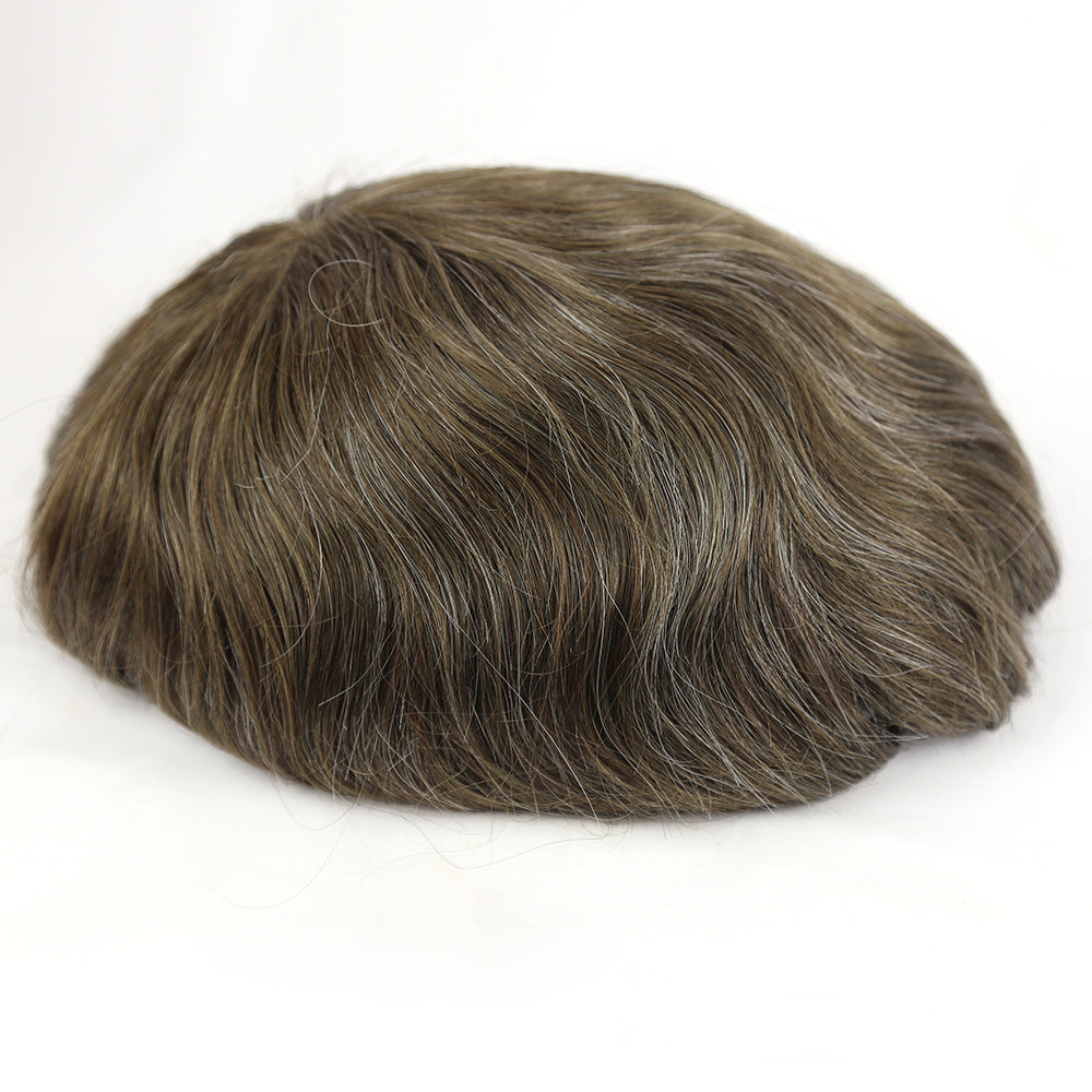 FLH |Sistemas completos de reemplazo de cabello de encaje francés para hombres | Sistema de cabello transpirable