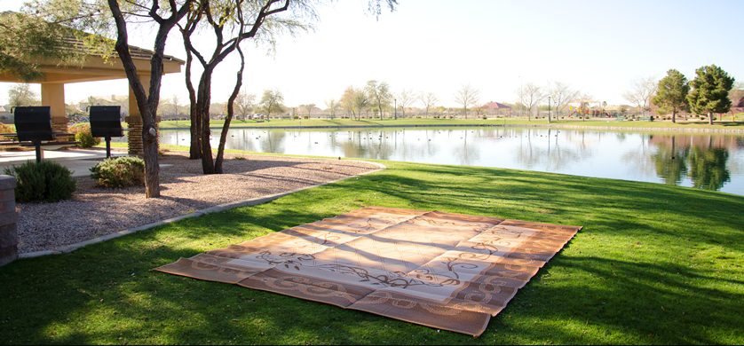 reversible mat outdoors park lake