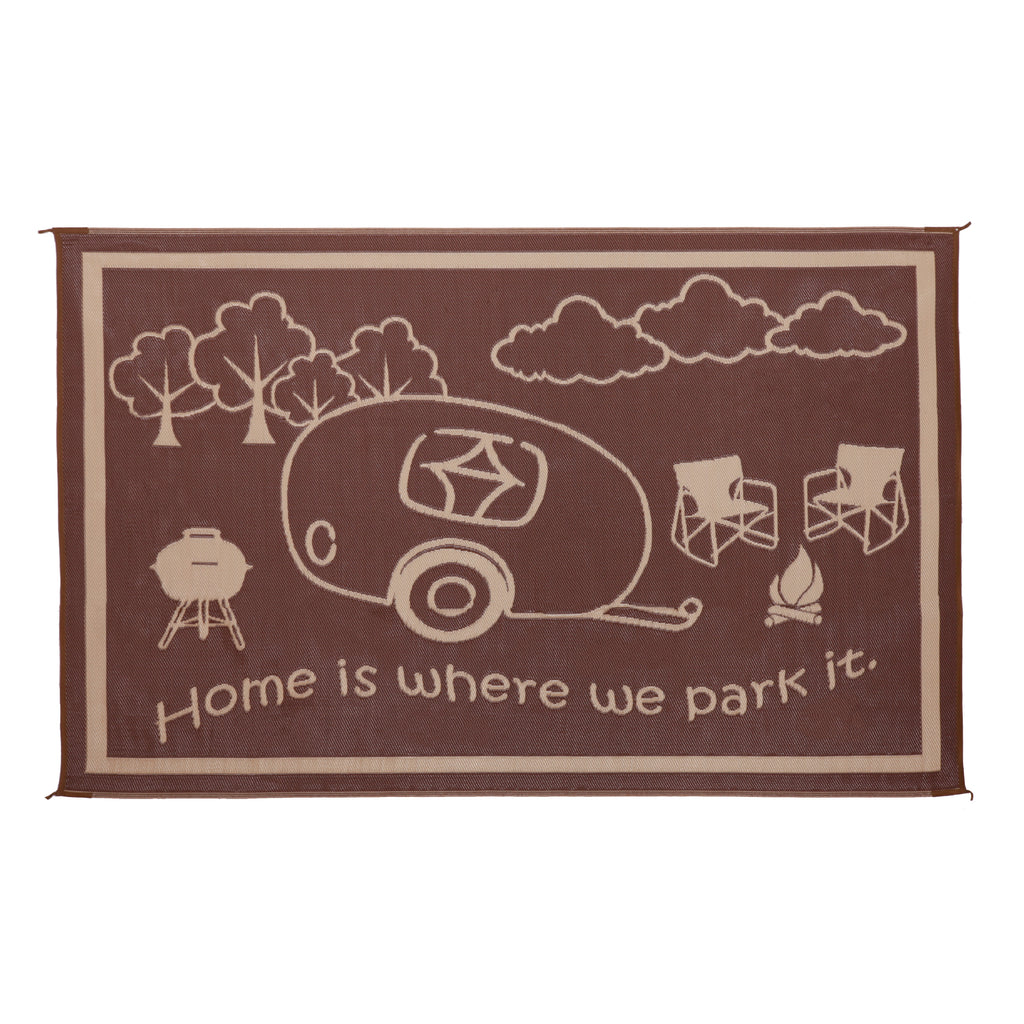 Reversible Mats 119127 Outdoor Patio 9-Feet x 12-Feet, Brown/Beige