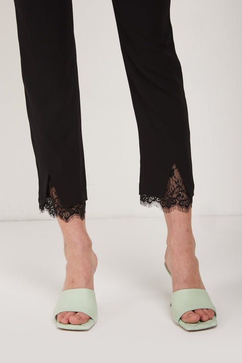 Contrapartida Chispa  chispear Cooperativa LIU-JO Black and Lace Trousers – Loverlock
