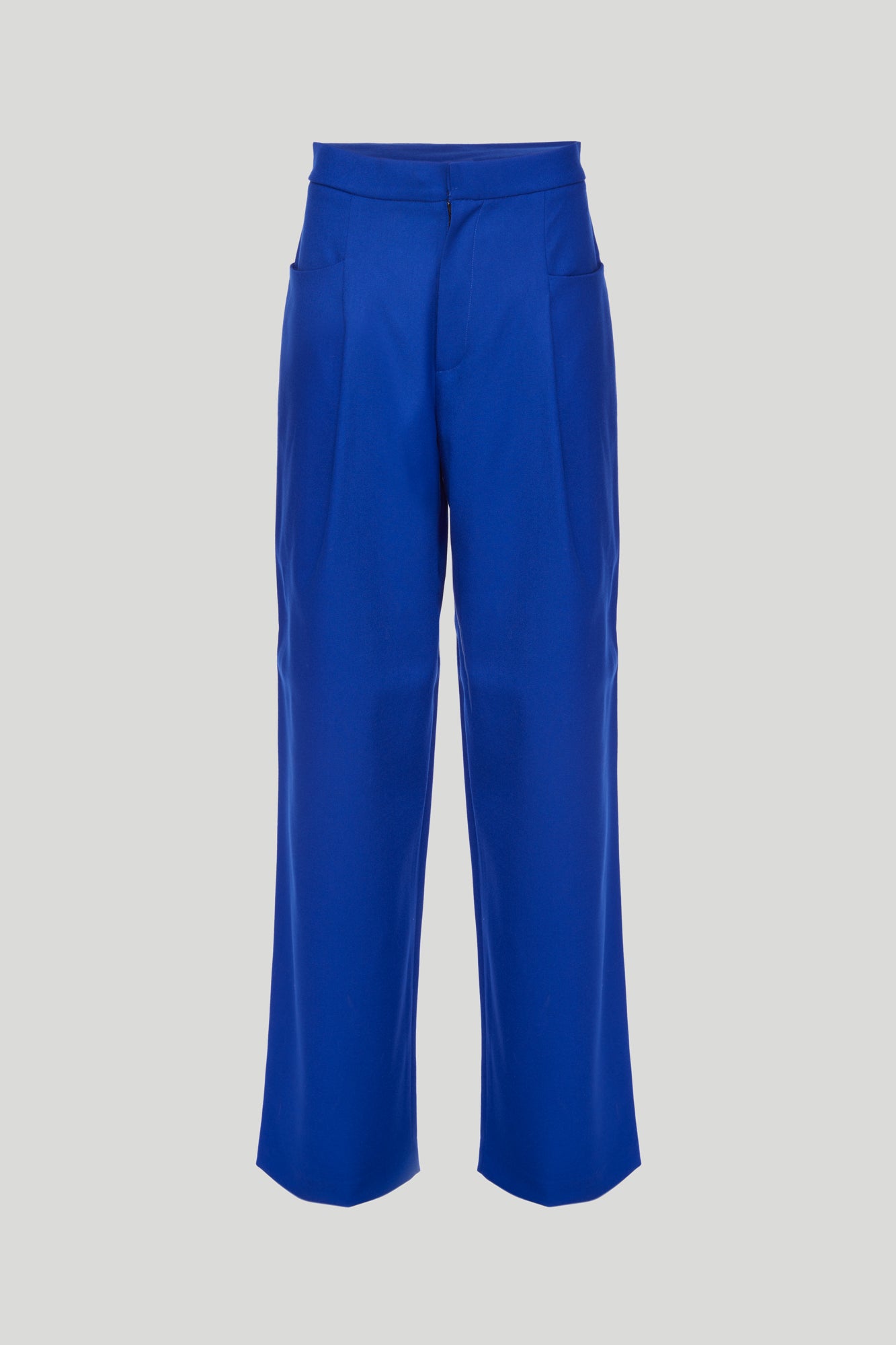 Nineminutes Pantalone The Crew Wool Blu In Blu
