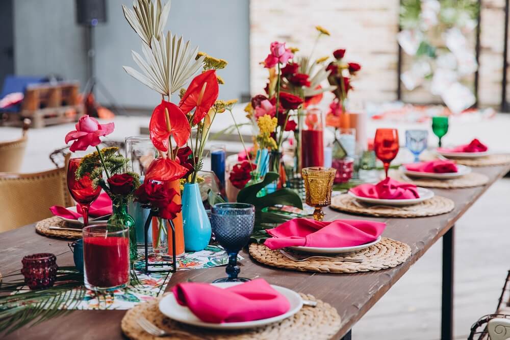top wedding decor trends for 2023 bold vibrant colors