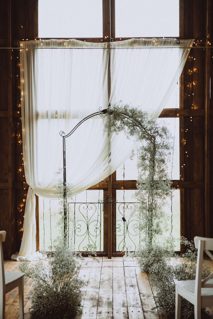 Rustic Chic Barn Wedding Ceremony Arch Decor