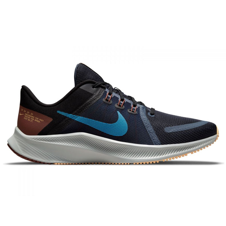 nike running shoes blue and black