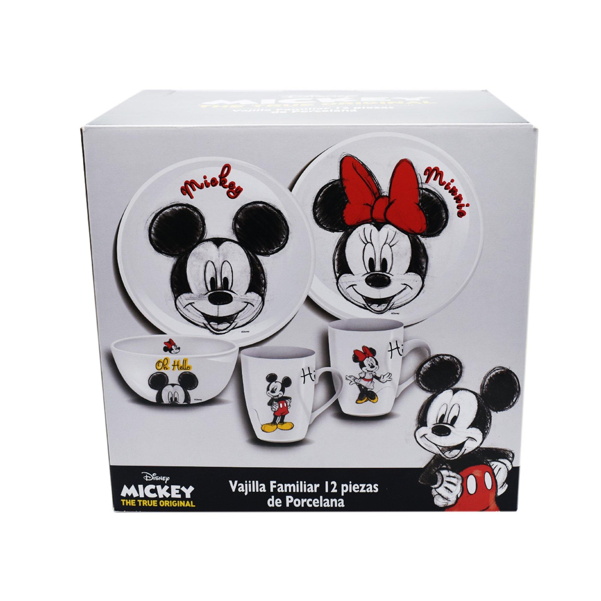 creer pereza Nuez Vajilla Fun Kids Disney Mickey Mouse Porcelana 12pz – Ambient 21