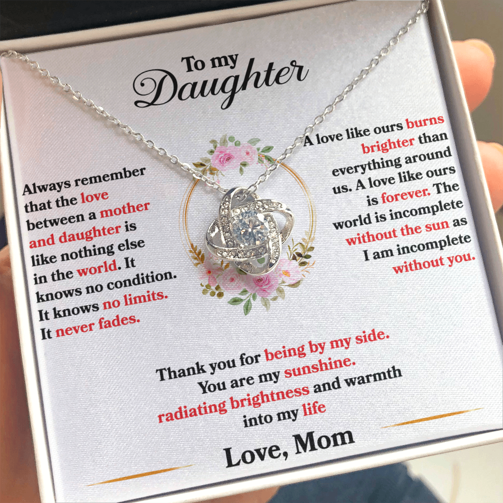 Daughter – Love Between Mother And Daughter – Love Knot Necklace