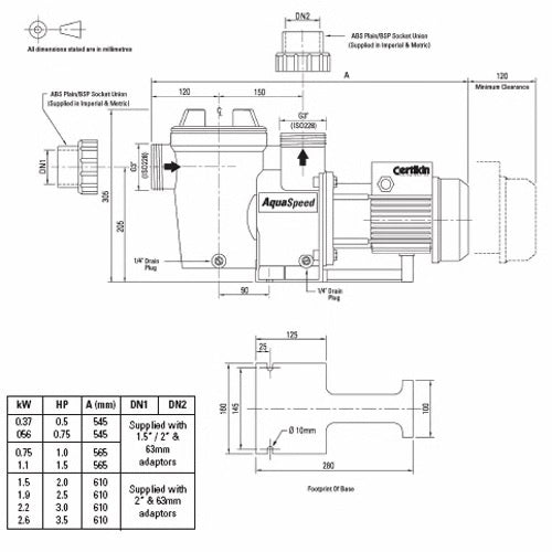 Certikin Aquaspeed Pump - Exploded Diagram