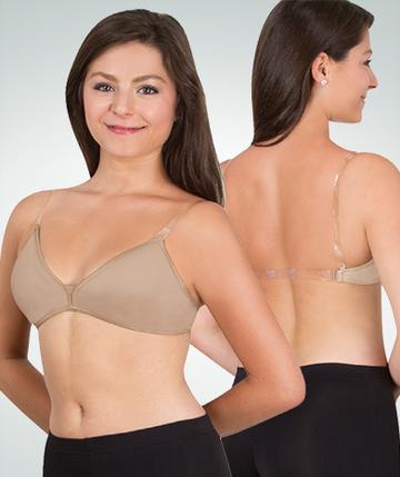 Silky Dance Seamless Clear Back Bra with Removable Pads