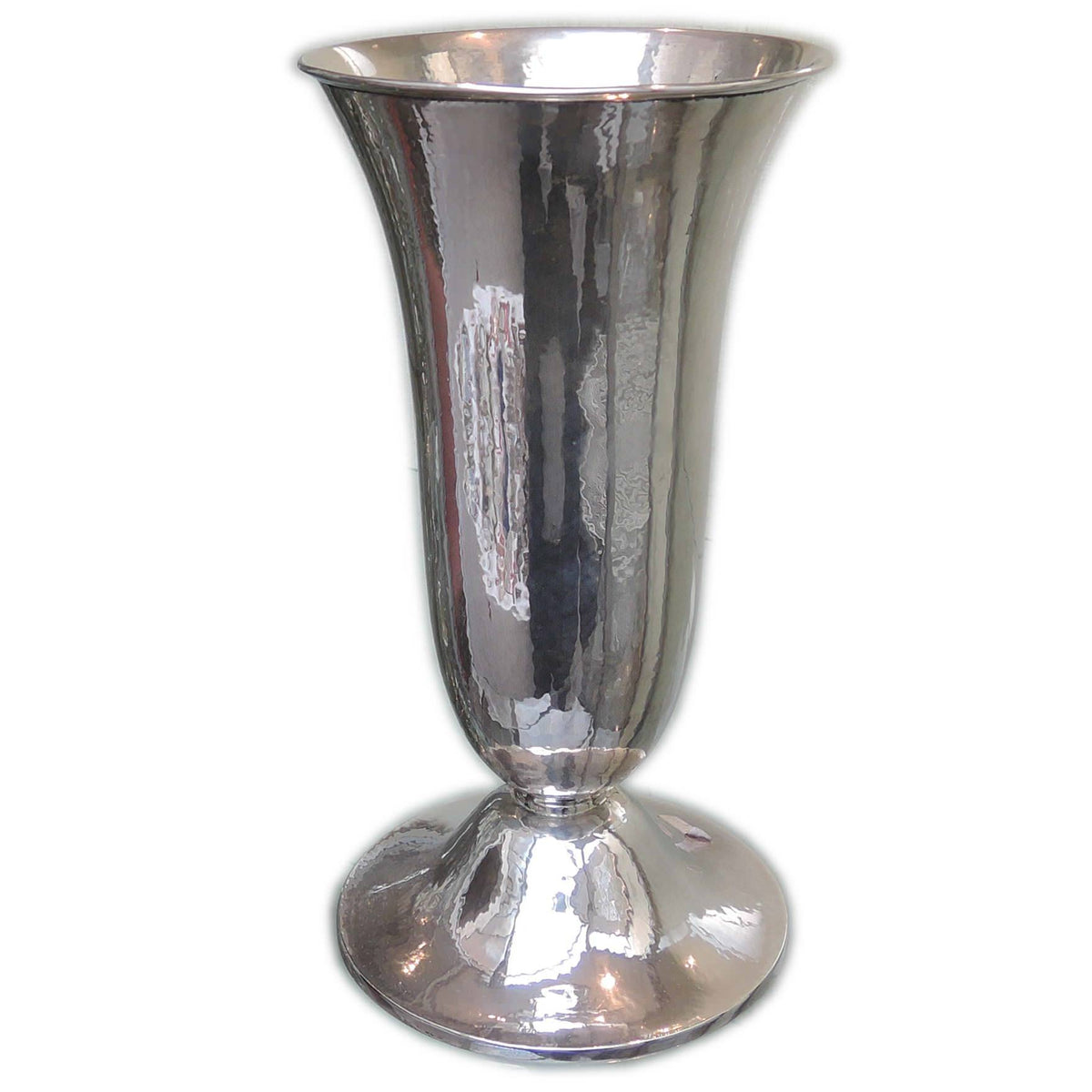 weg Schatting Druppelen Art Deco Zilveren Vaas, Gehamerd — De Gouden Eeuw