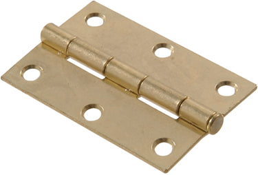 2 BRASS PLATED NARROW HINGE