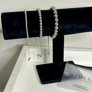 Silver Beaded Bracelet - GIULIA JEWELRY