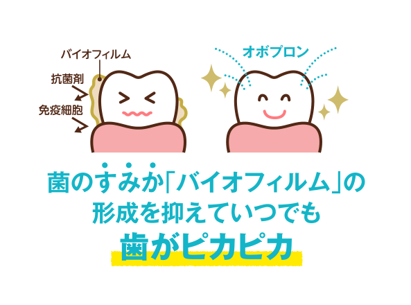 菌のすみか「バイオフィルム」の形成を抑えていつでも歯がピカピカ