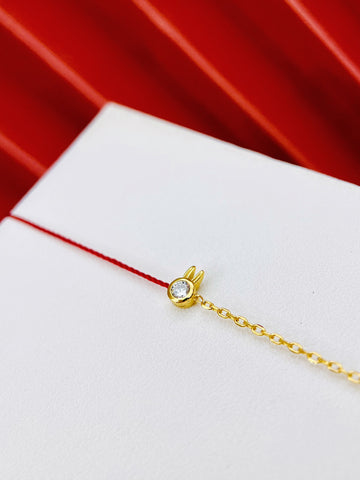 Redline 18kt Rose Gold and Diamond String Bracelet