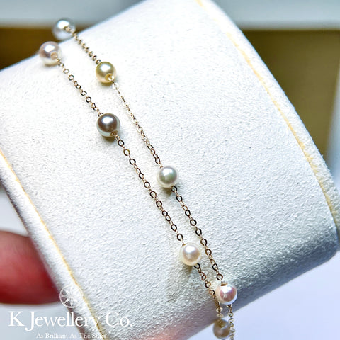 Mystic Blue Japanese Akoya Cultured Pearl Bracelet | American Pearl