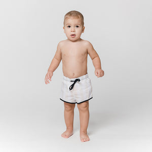 Boy Swim Shorts in Watercolor Stripe – Lulie