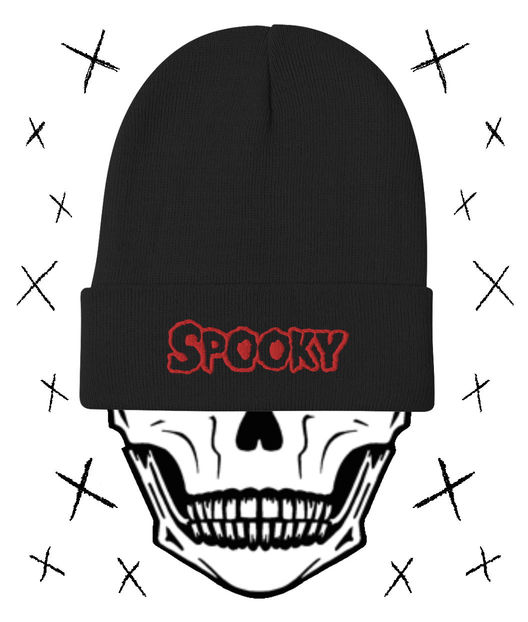 Spooky Embroidered Beanie