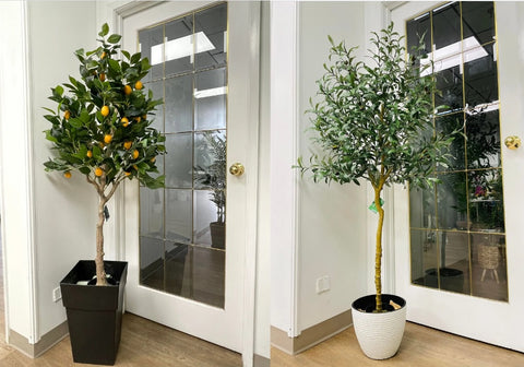 Artificial Lemon Tree and Artificial Olive tree