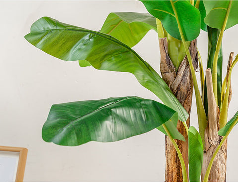 artificial Banana leaf with real stem