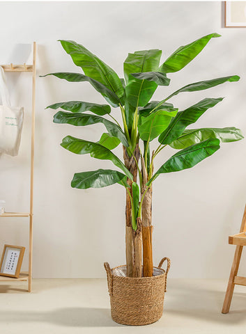 Fux silk banana tree with real stem