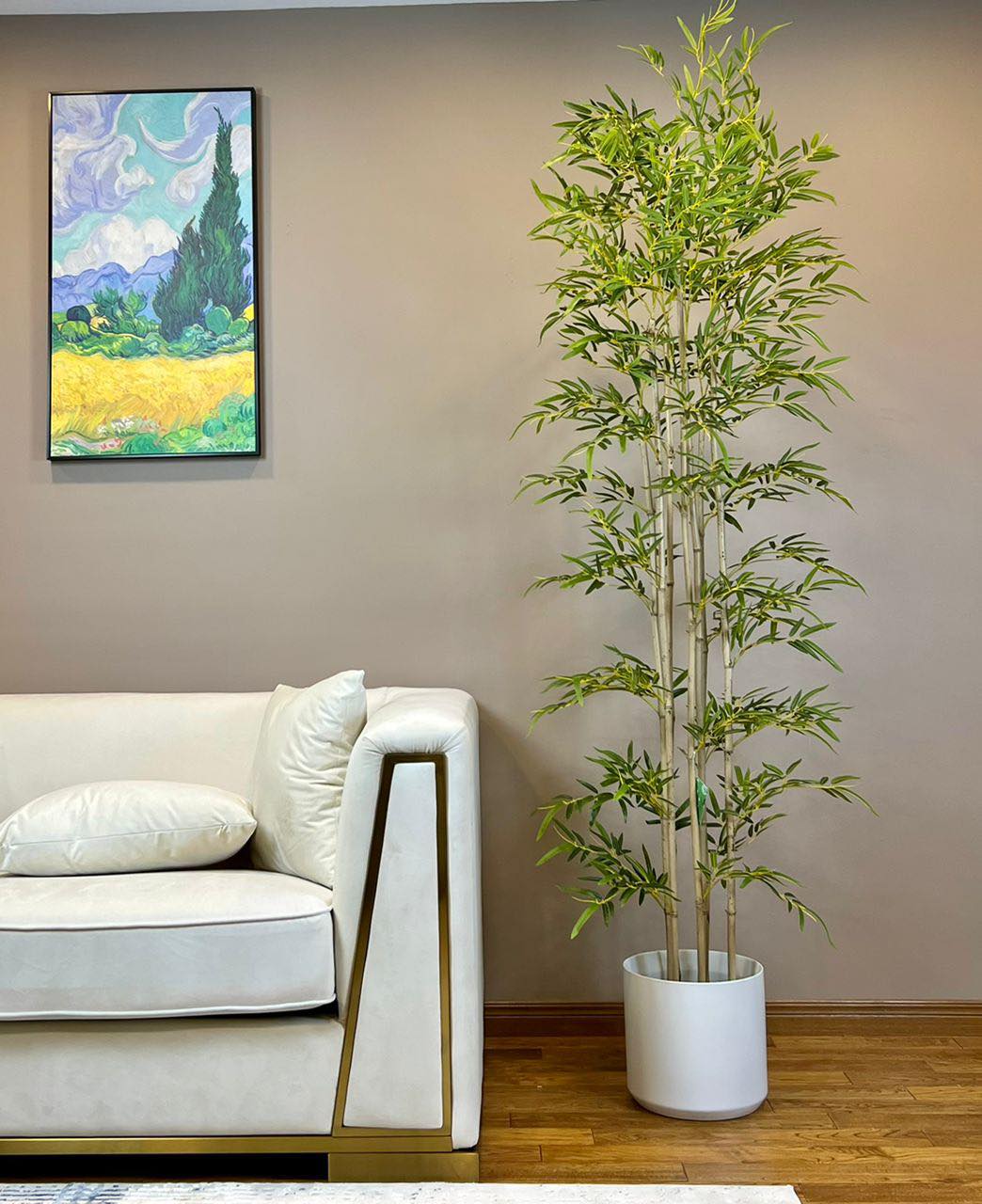 A 7 ft tall Artificial Bamboo Tree