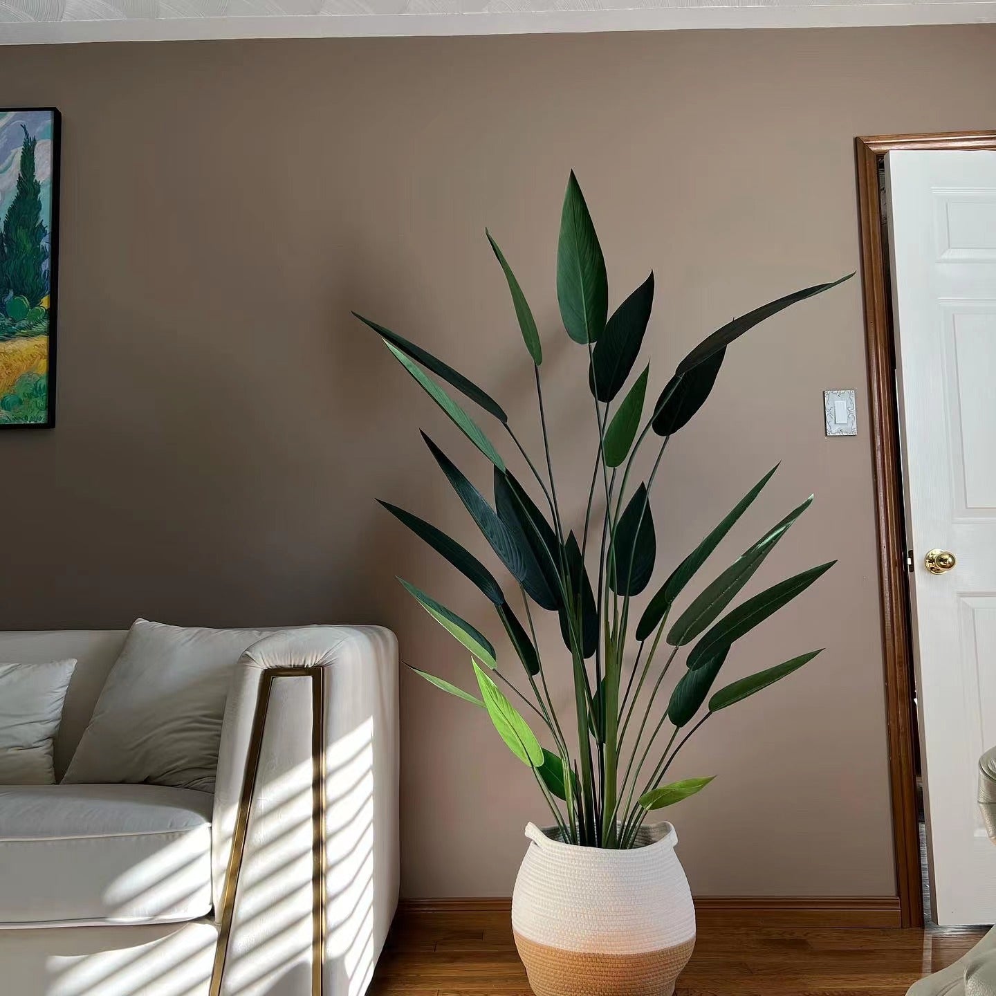 An Artificial Bird of Paradise in the living room.
