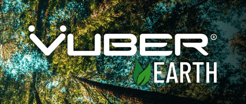 Vuber Earth logo on a backdrop of trees