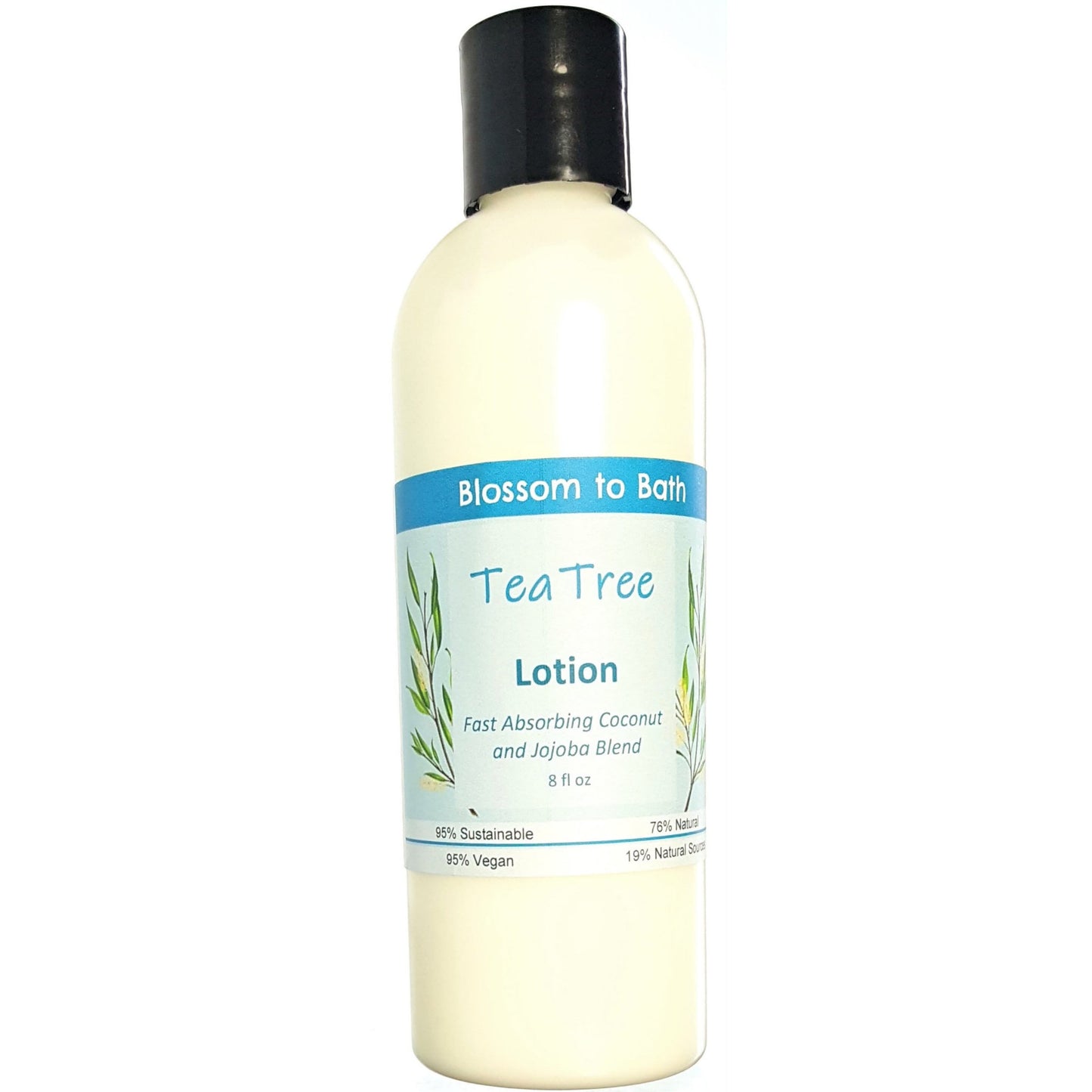Buy Blossom to Bath Tea Tree Lotion from Flowersong Soap Studio.  Daily moisture luxury that soaks in quickly made with organic oils and butters that soften and smooth the skin  Tea tree's fresh fragrance embodies a deep down clean.