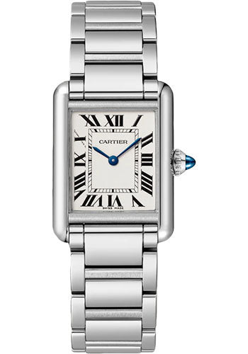 cartier tank black leather strap