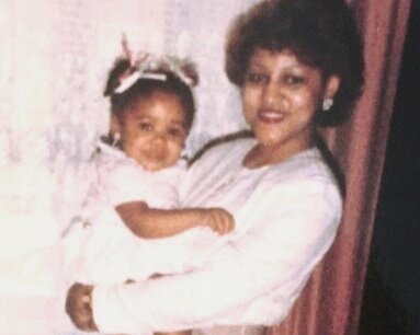 Young Jonelle and her mother Adele