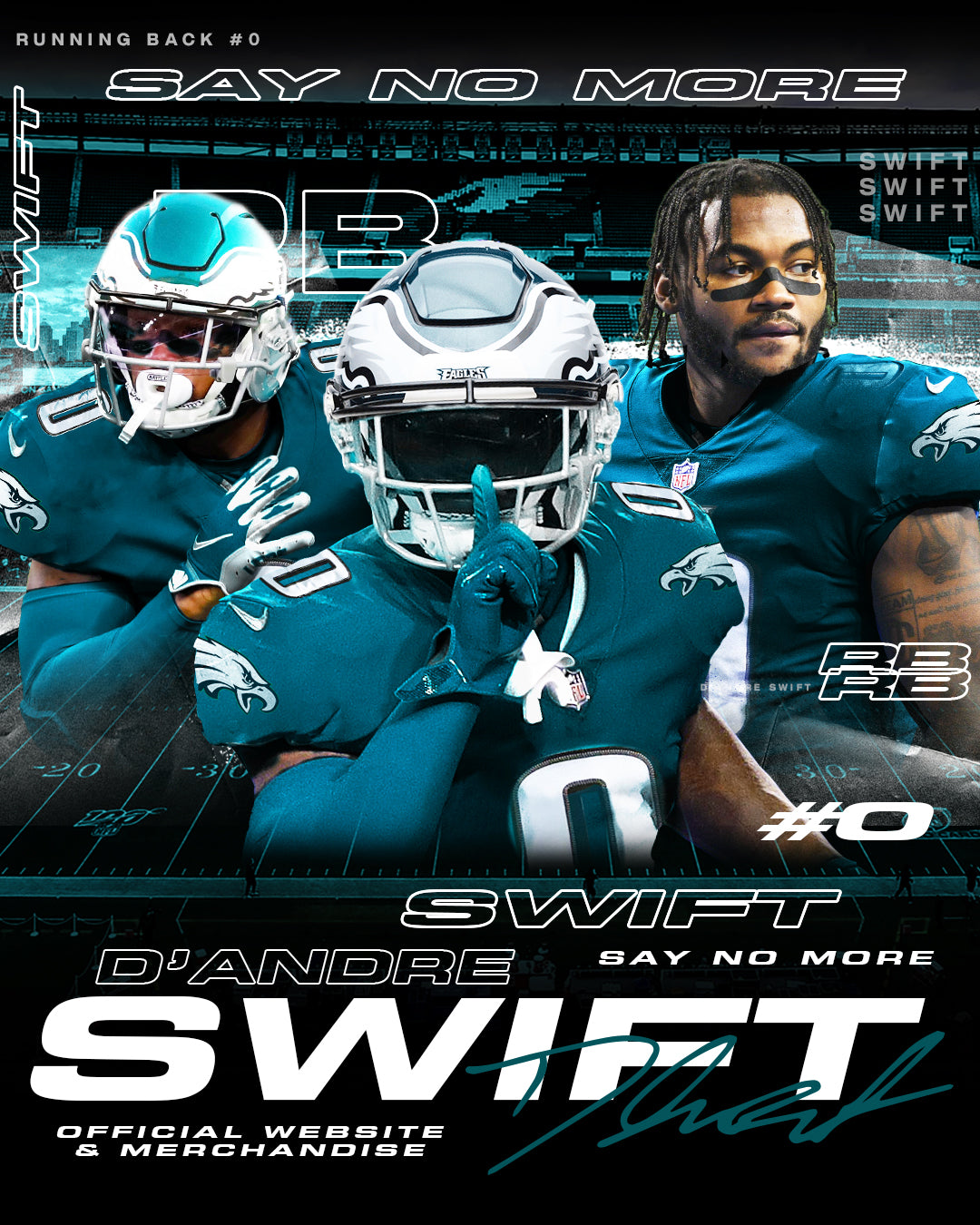 D'Andre Swift Jerseys, D'Andre Swift Shirt, D'Andre Swift Gear &  Merchandise