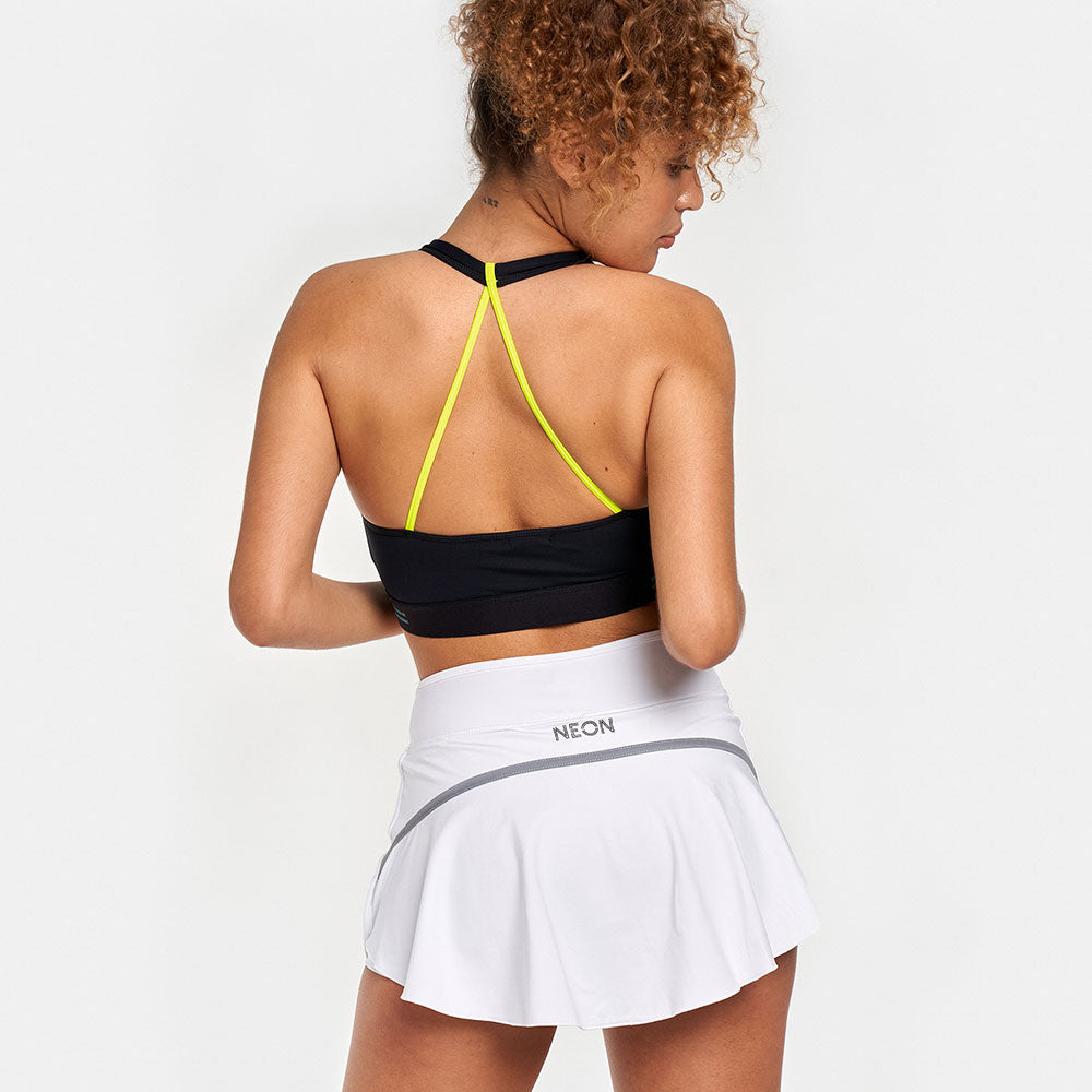 elevación longitud Mañana White paddle and running skirt | NEONSTYLE – NEONstyle | Ropa y Palas de  Pádel