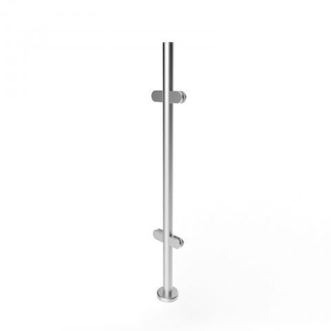 Centre Post Stainless Steel 316 - for semi-frameless glass balustrade systems  - Gladwell Glass