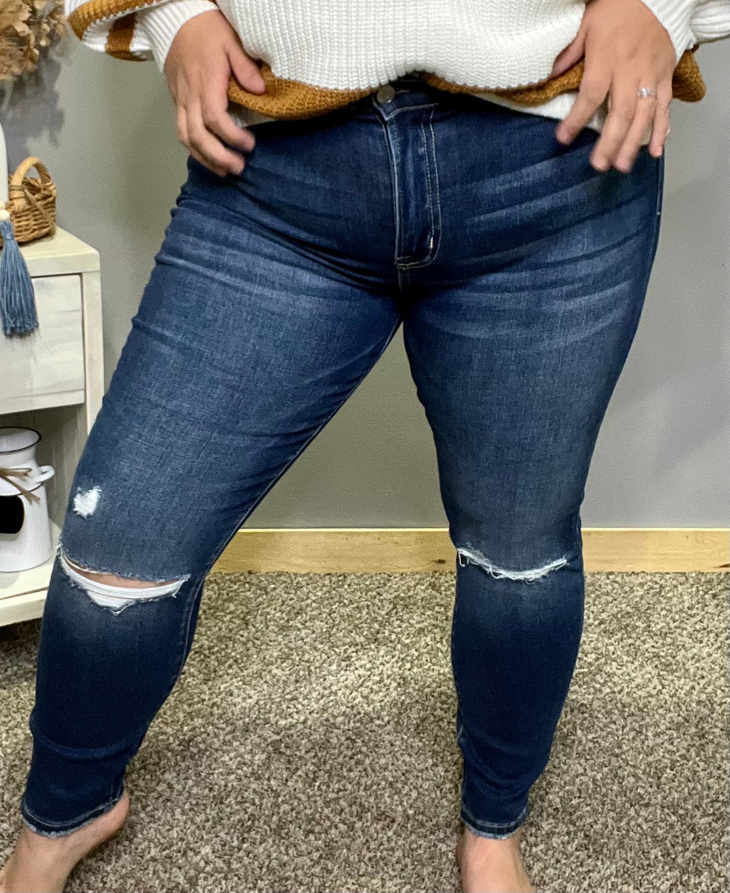 Dark Wash Demi Jeans - RTS