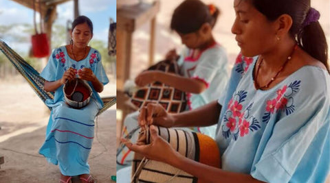 Wayura knitting mother and daughter