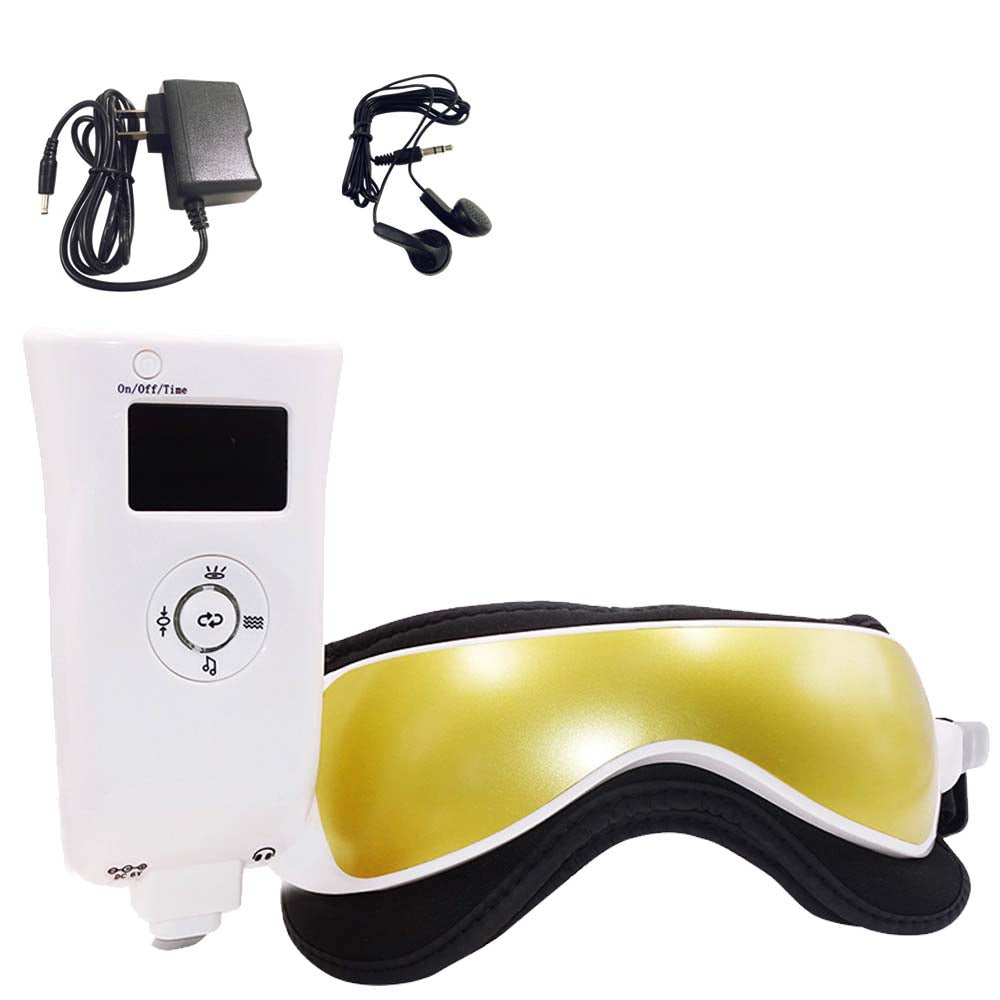 Electric Air Pressure Eye Massager Vibration Hot Compress Eyes Mask Fatigue Relief Relax Rechargeable