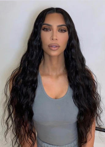 Kim Kardashian with long wavy hair