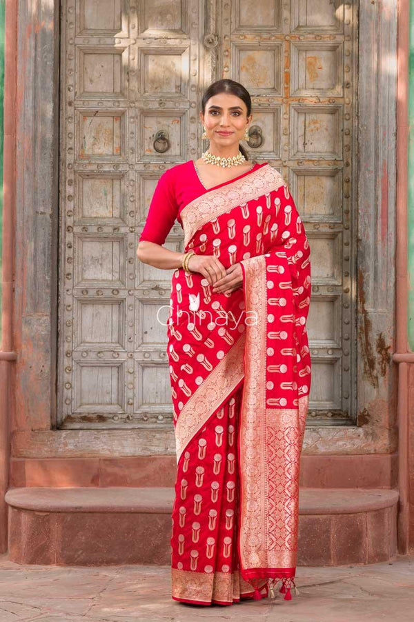 Ananya, Athiya, Alia inspired beautiful red sarees