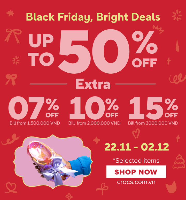 BLACK FRIDAY CROCS EXPLOSIVE SALE UP TO 70 Crocs Vi t Nam