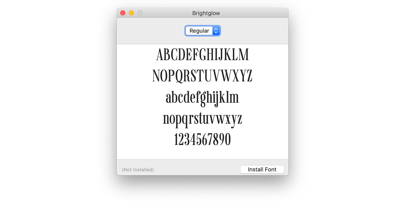 How To Install A Font On A Mac OS - Brightglow Font