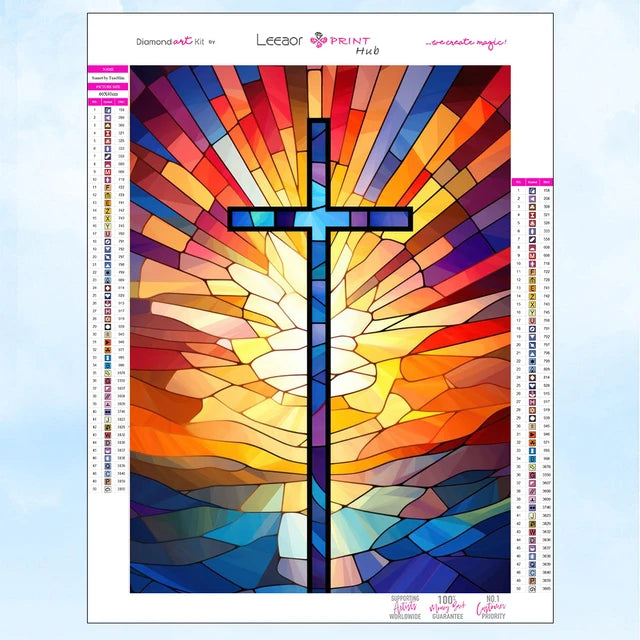 DIY 5D Stained Glass Art Diamond Art Painting Kits for Adults