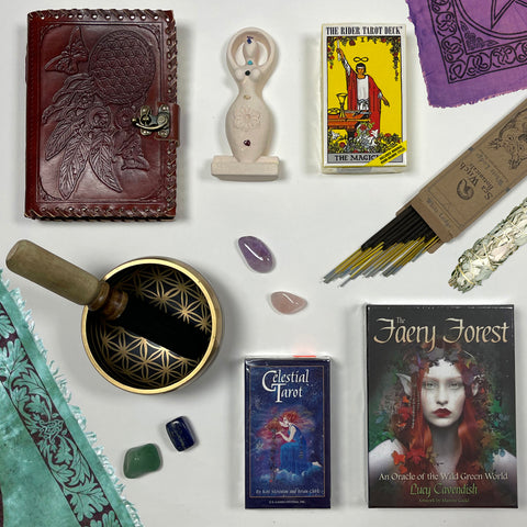 Flat Lay of Metaphysical Gifts