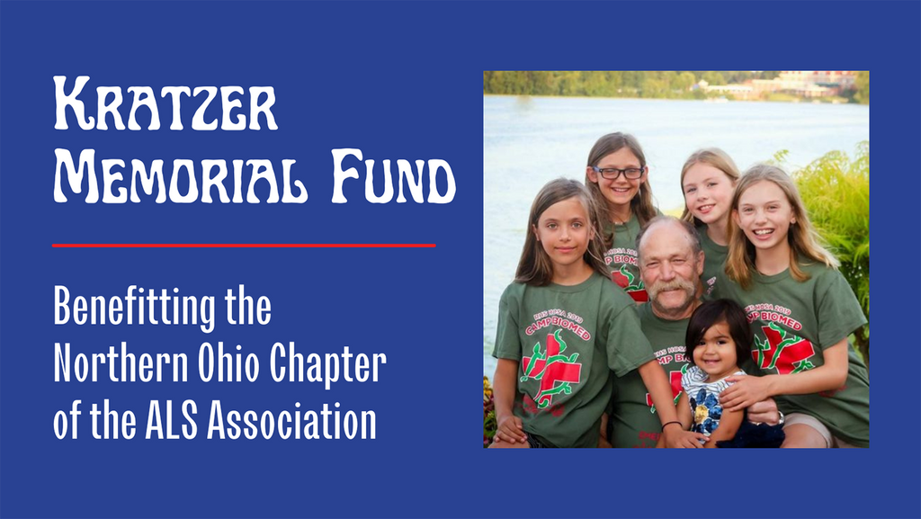 Graphic with photo of Kratzer and his family