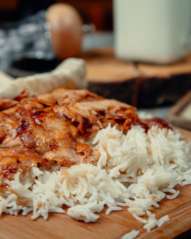 chicken and rice plate